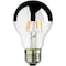 Sunlite LED A19 Dimmable Decorative Silver Bowl Filament Edison Chrome Globe Light Bulb 2200K, 6PK 80497-SU - alternate 1
